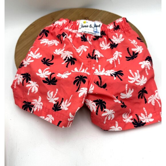 Janie and Jack baby boy size 6-12 months Palm Tree swim trunks NWT - Picture 2 of 7